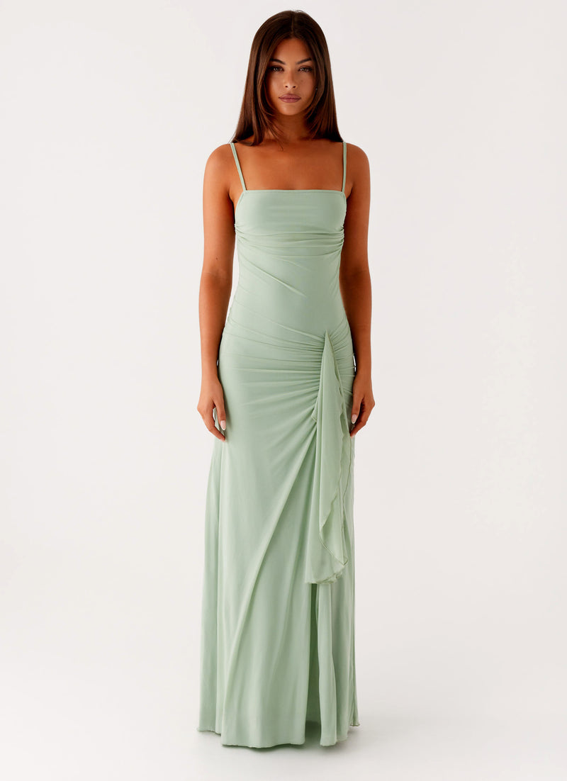 Amphi Maxi Dress Sage 1 Peppermayo