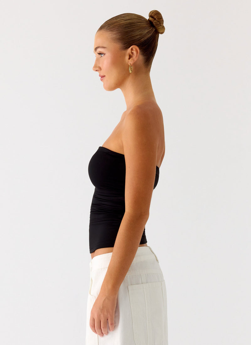 Adrienna Strapless Top - Black