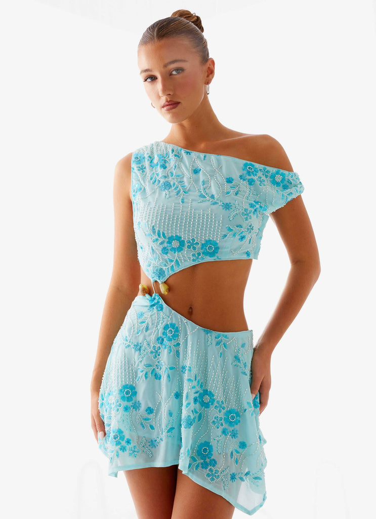 Aletta Sequin Mini Dress - Blue