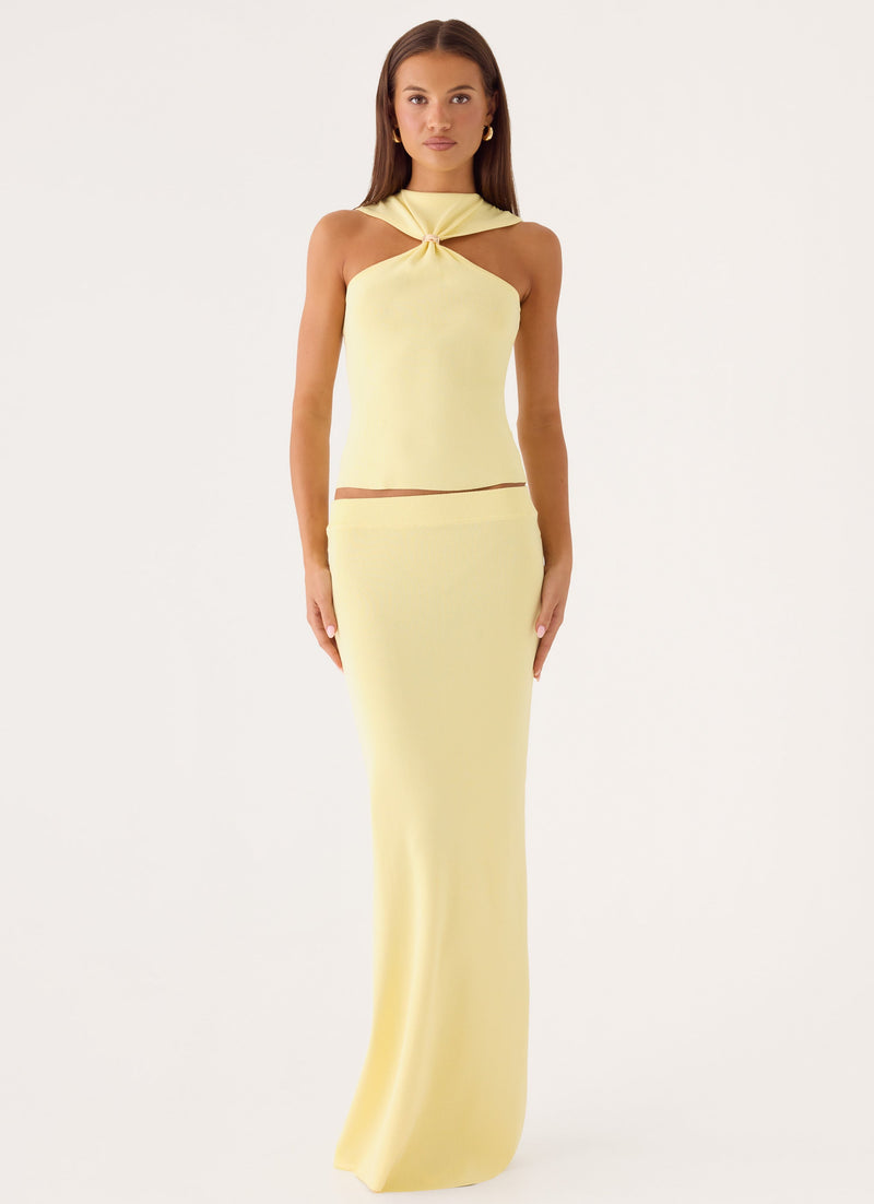 Amarah Knit Top - Yellow
