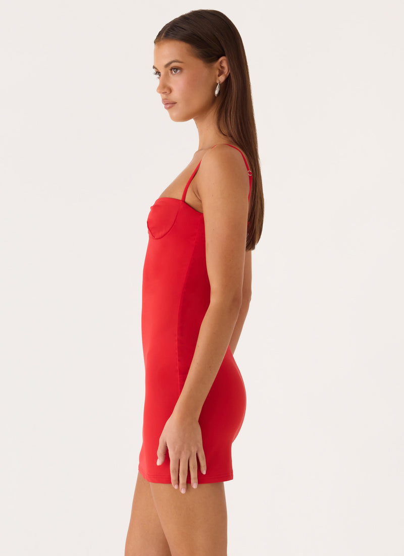Ame Underwire Mini Dress - Red