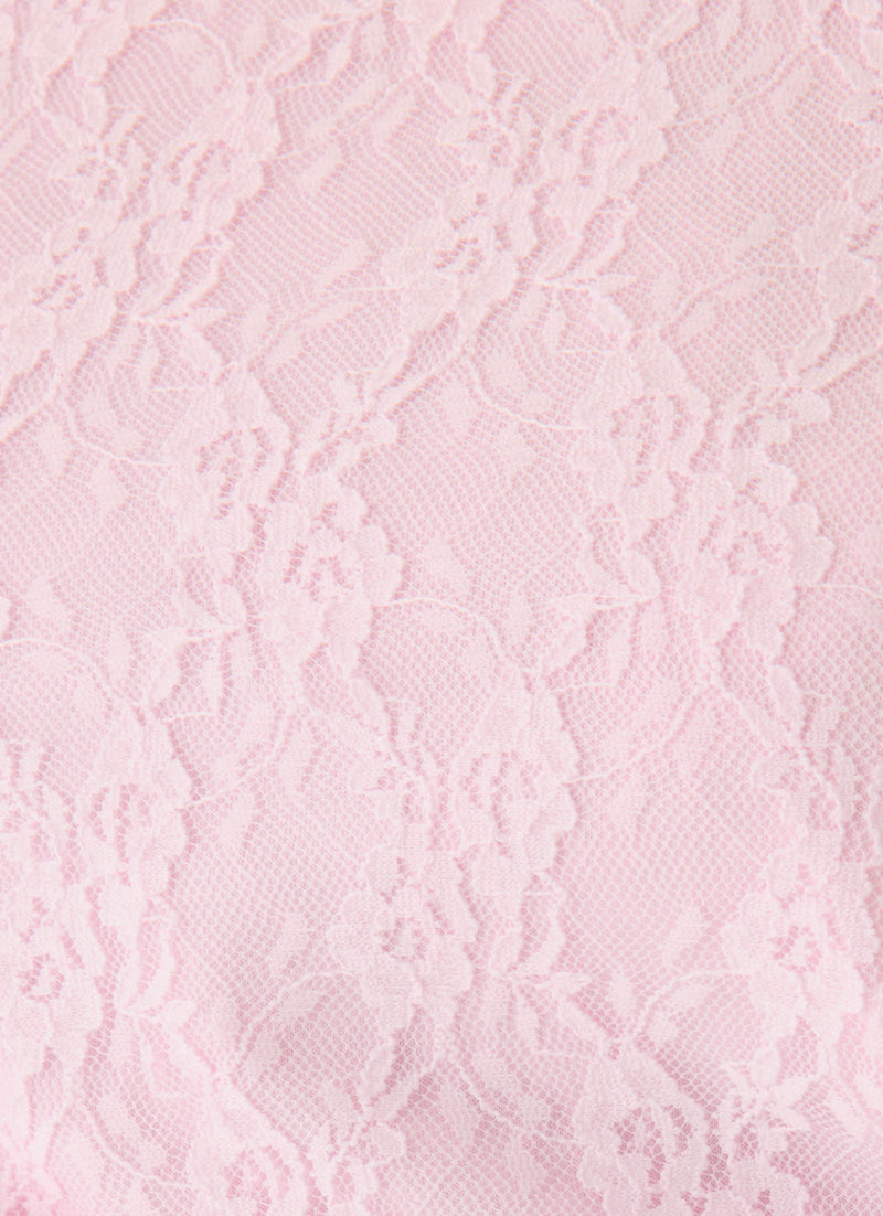 Angel Wings Lace Top - Pink