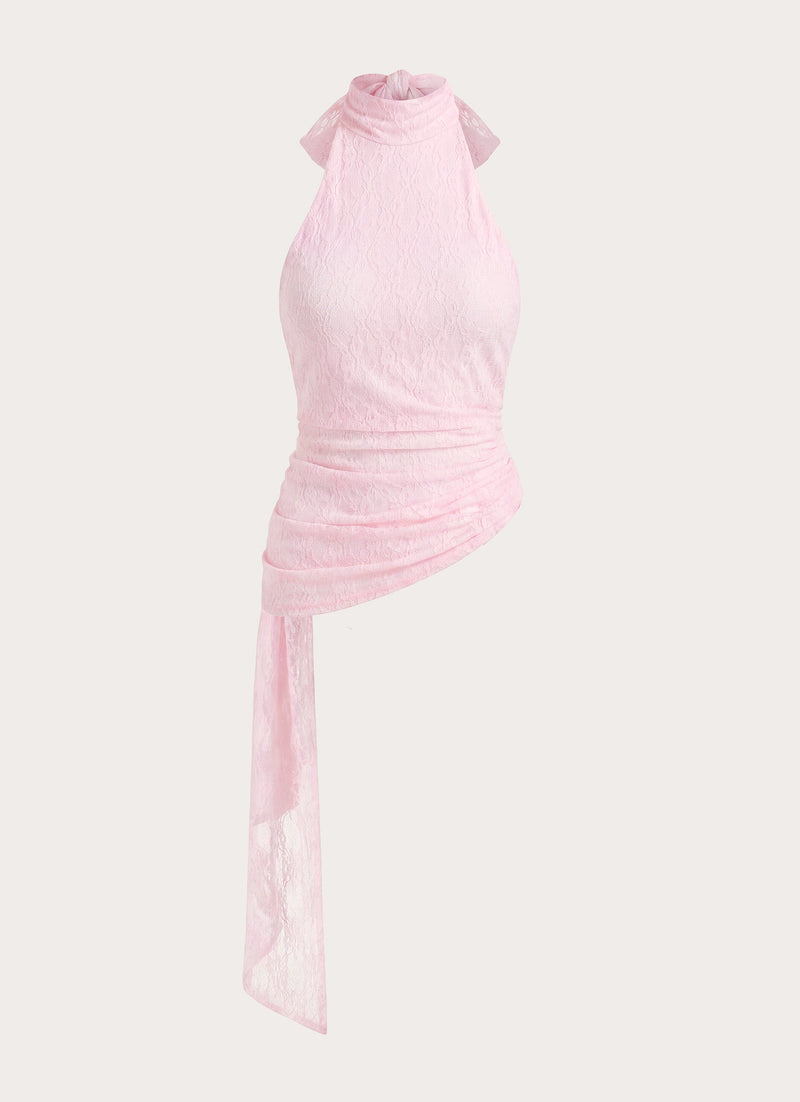 Angel Wings Lace Top - Pink