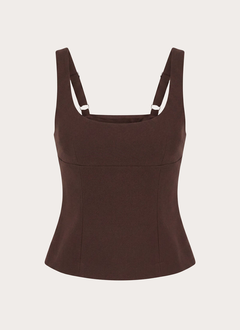 Autrey Suiting Top - Chocolate
