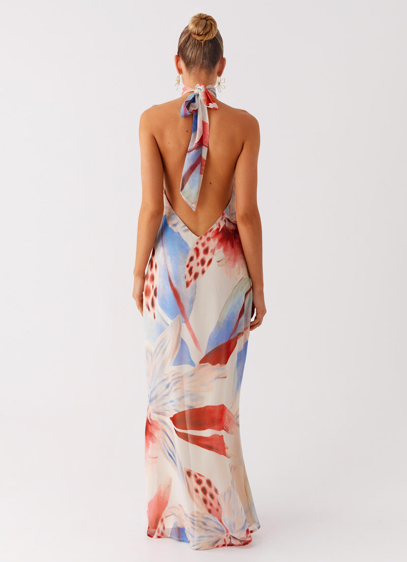 California Maxi Dress - Deep Sea Bloom