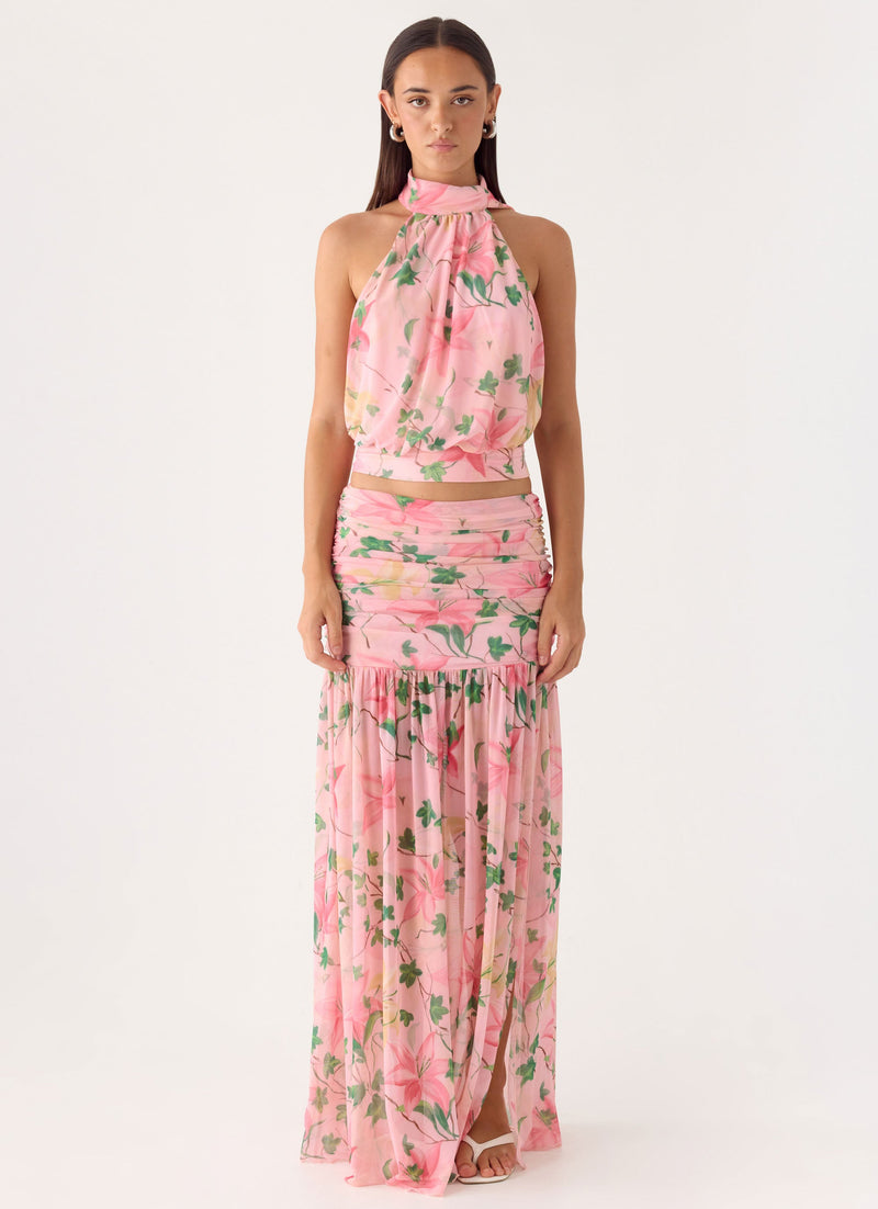 Cantrall Halter Top - Blooming Spring