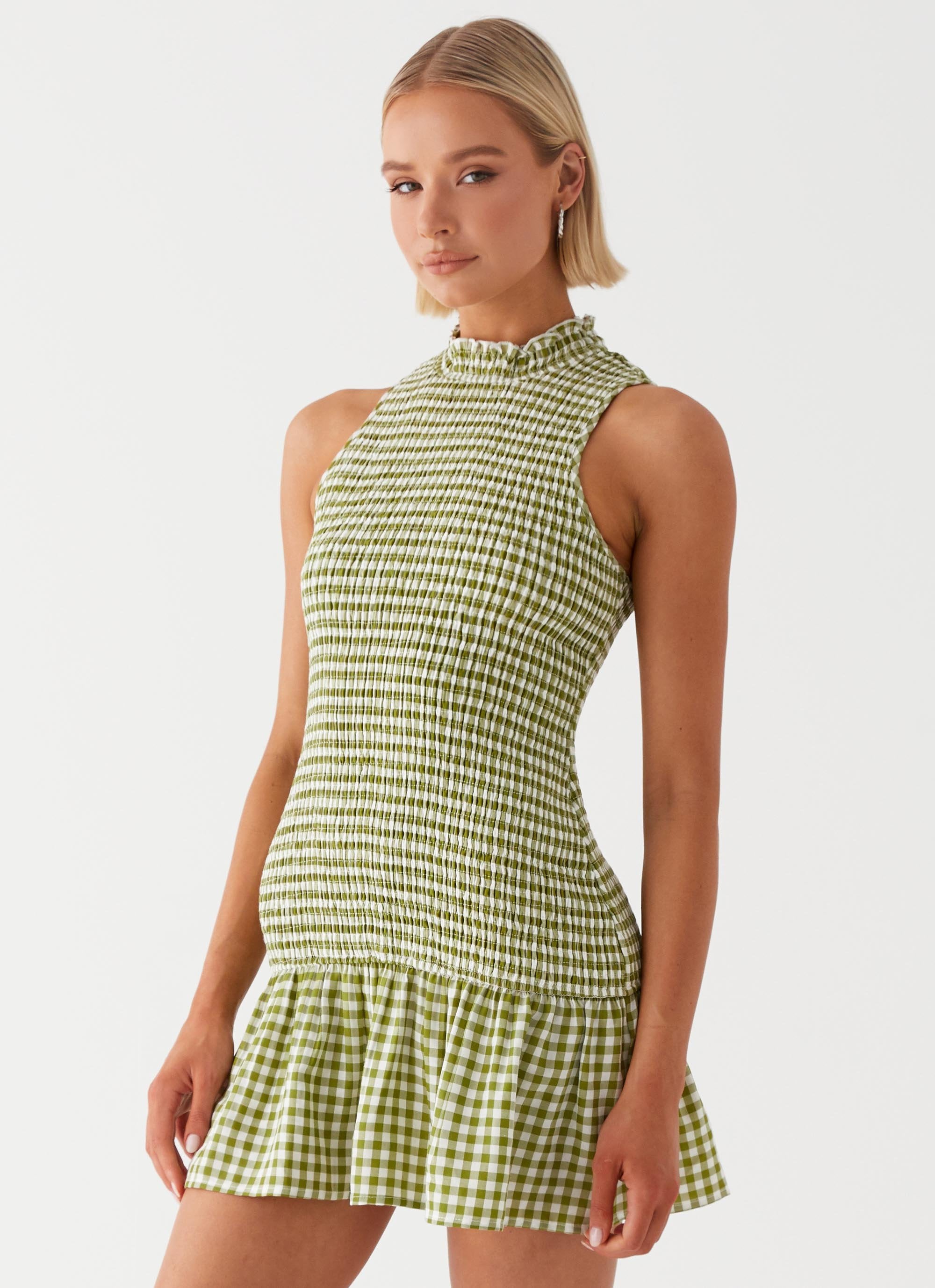 cassie mini dress in green Camila Coelho Cassie Mini Dress in Green