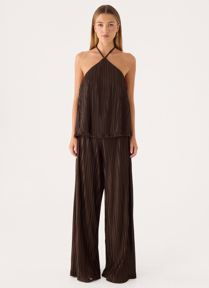 Danni Halter Top - Chocolate