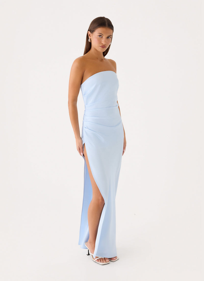 Eluna Strapless Maxi Dress - Blue