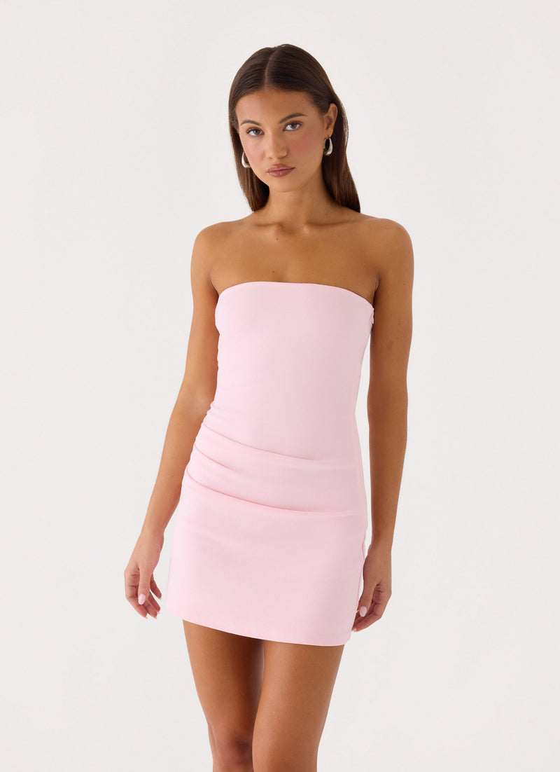Eluna Strapless Mini Dress - Pink