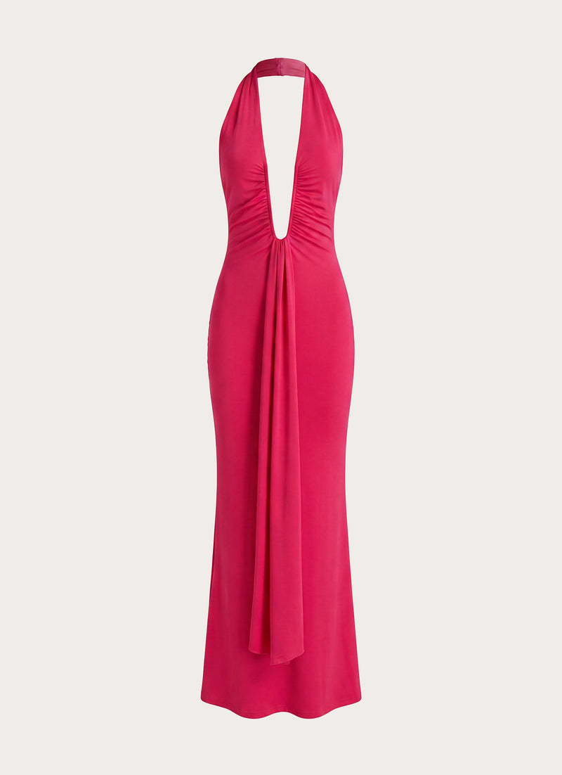 Emiliana Maxi Dress - Red Magenta