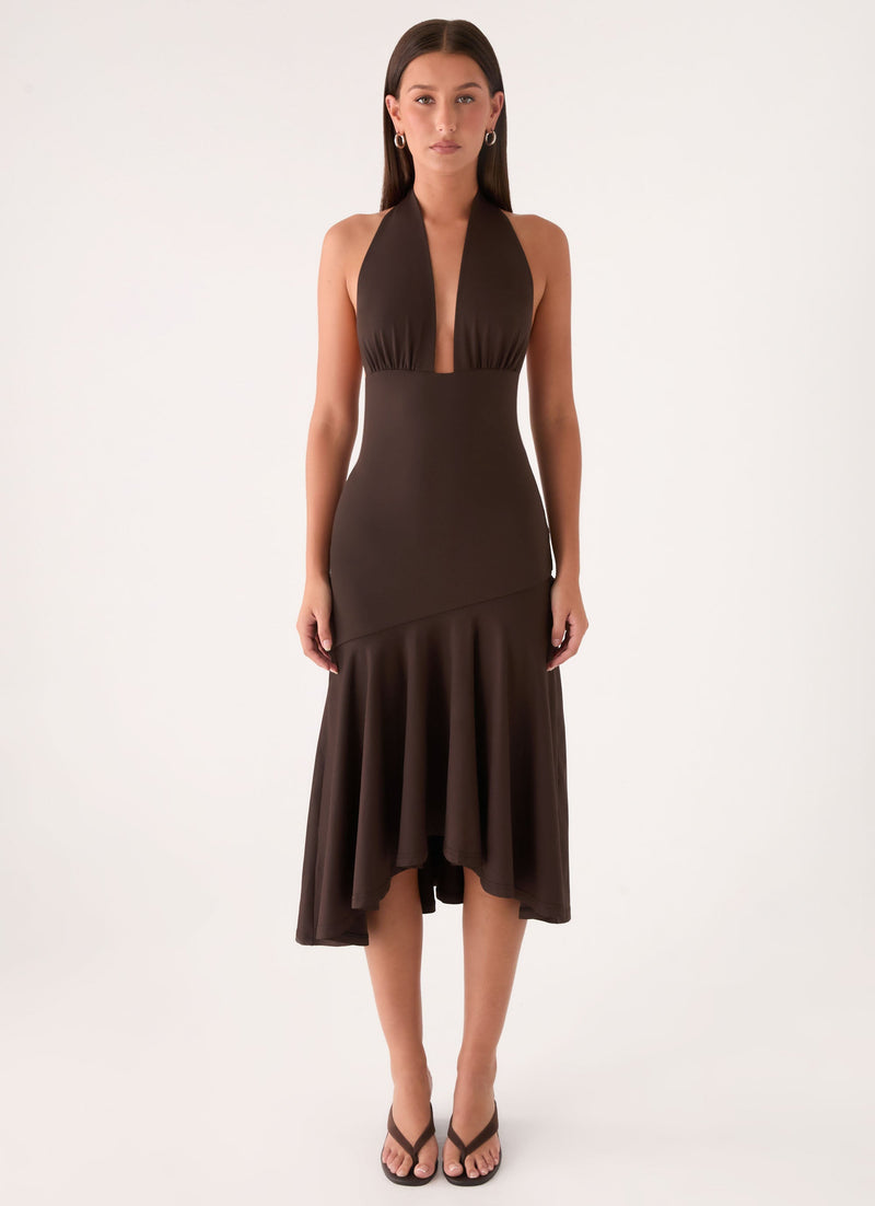 Enyah Midi Dress - Chocolate