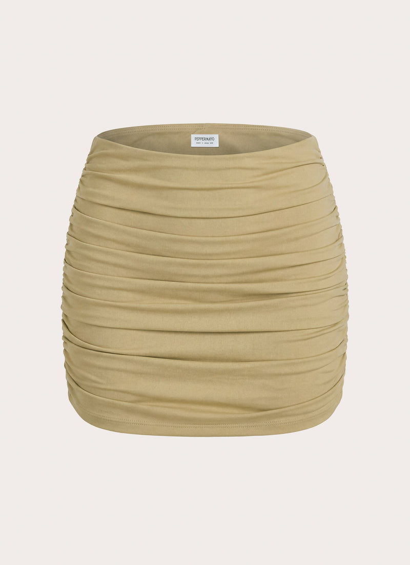 Evara Mini Skirt - Olive Green
