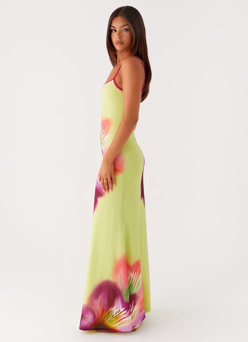 Everett Maxi Dress - Green Tropical