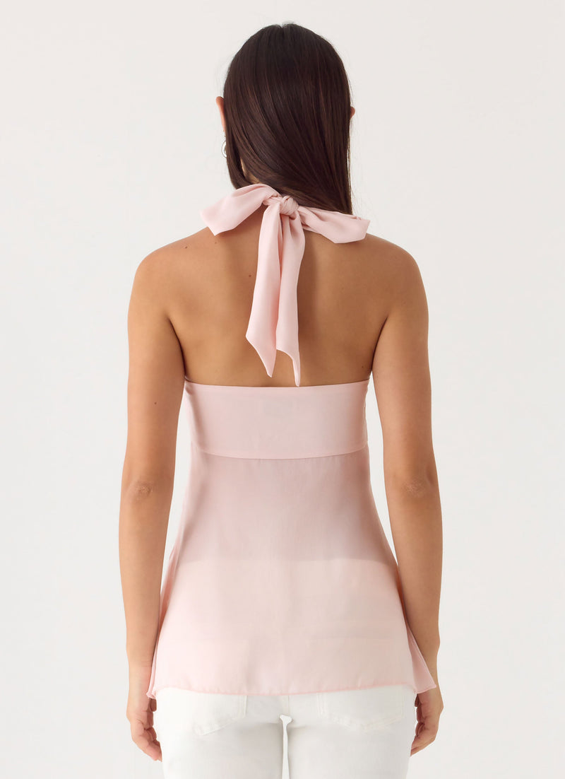 Flip It Embellished Top - Baby Pink