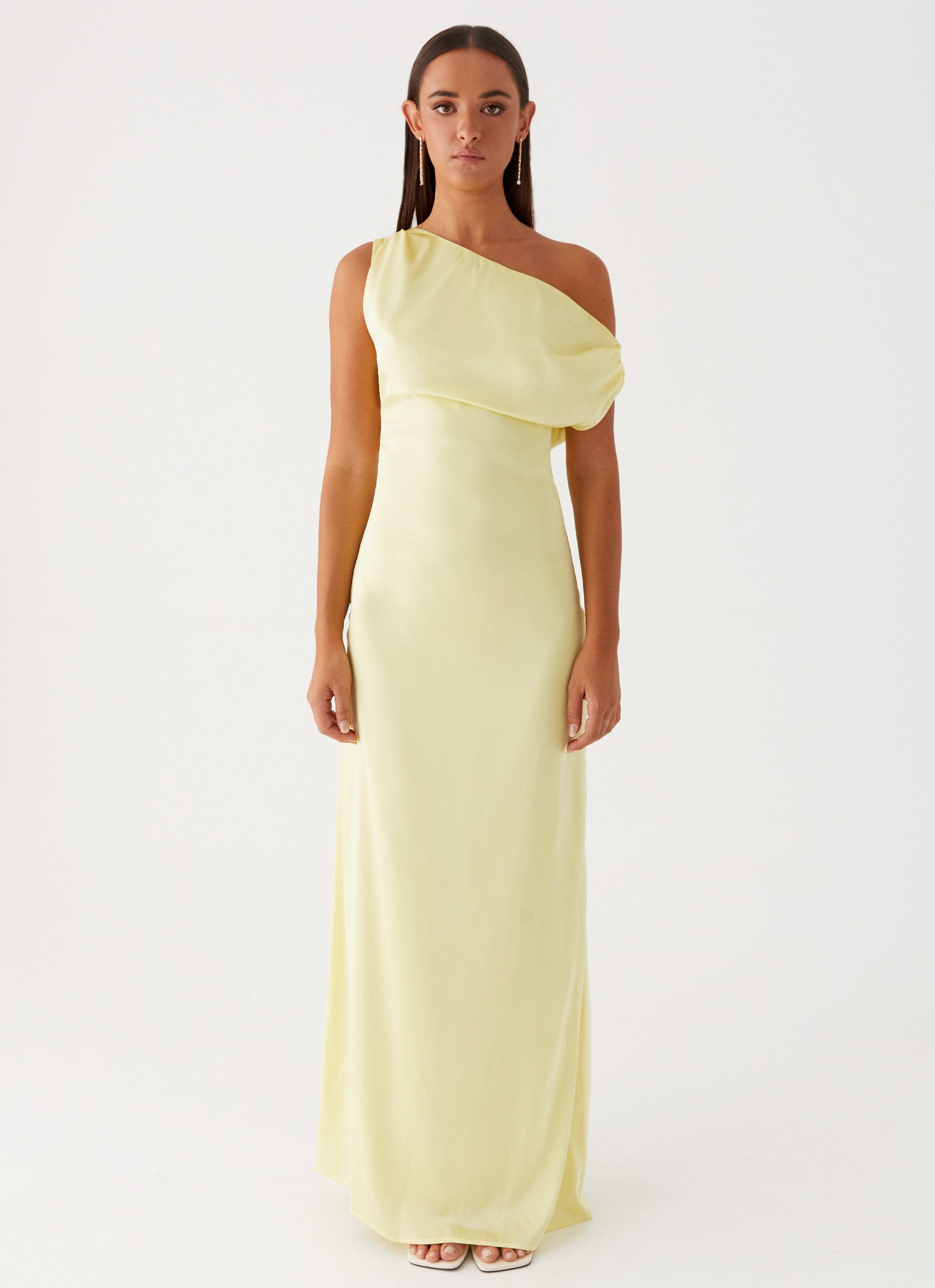 Yellow maxi evening dress top