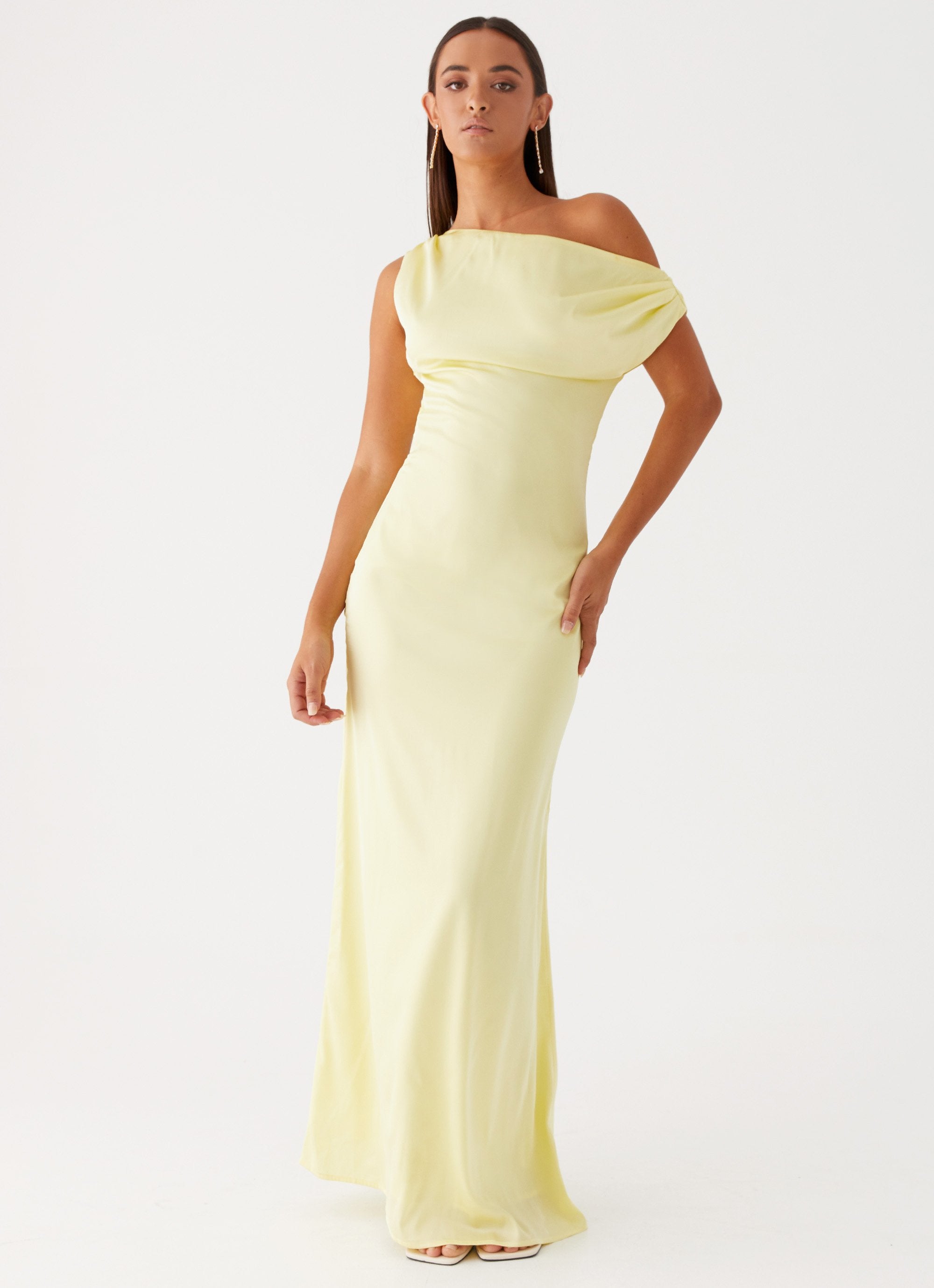 heart of glass satin maxi dress Light Green Maxi Dress Heart Of Glass Satin Maxi Dress Chartreuse