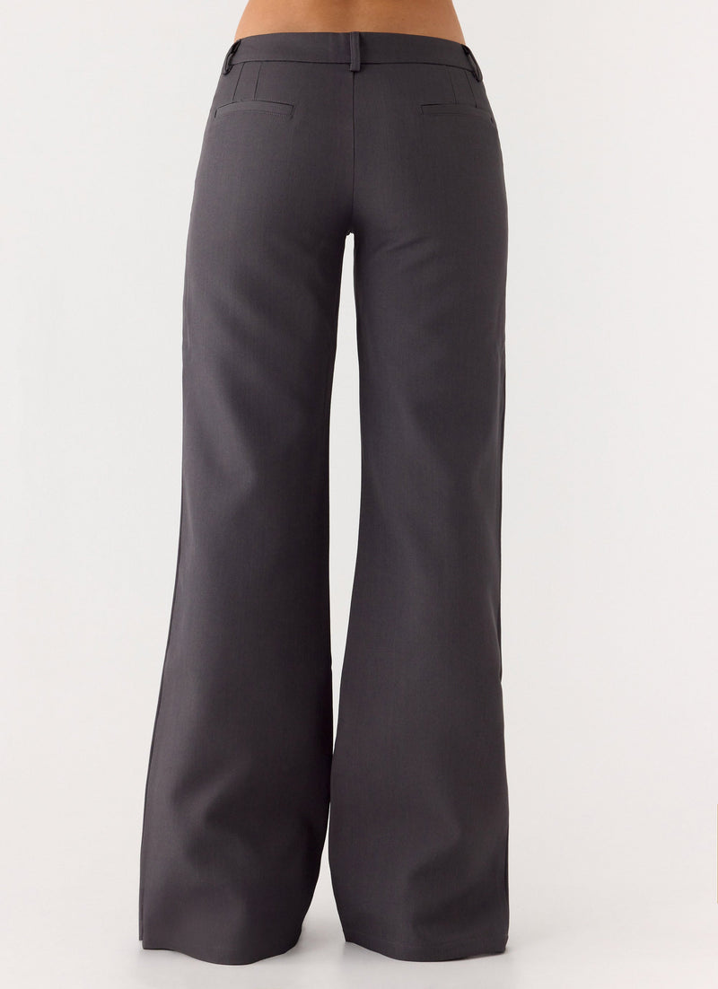 Hot As Ice Low Rise Pants - Grey