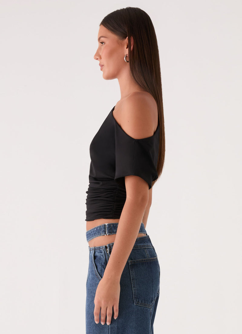 Janni Off Shoulder Top - Black