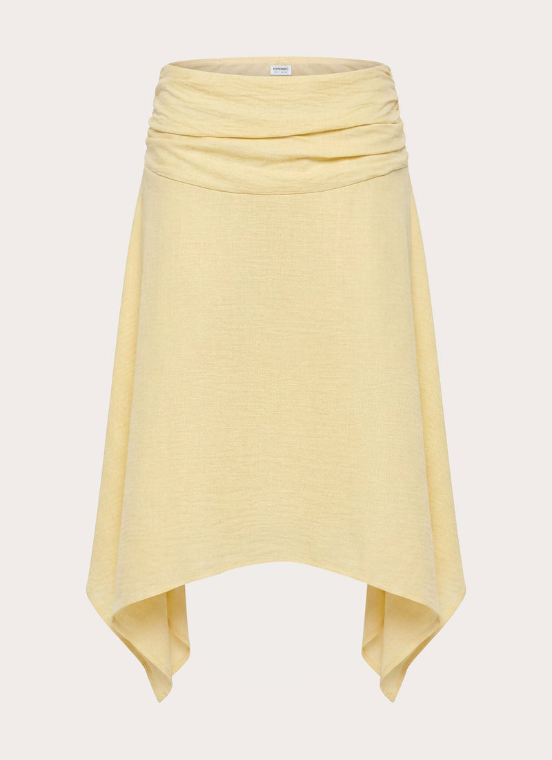 Jude Midi Skirt - Yellow Cream