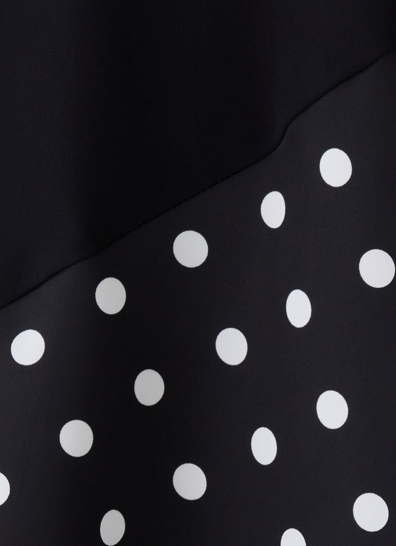 Klose Midi Skirt - Black Polka Dot