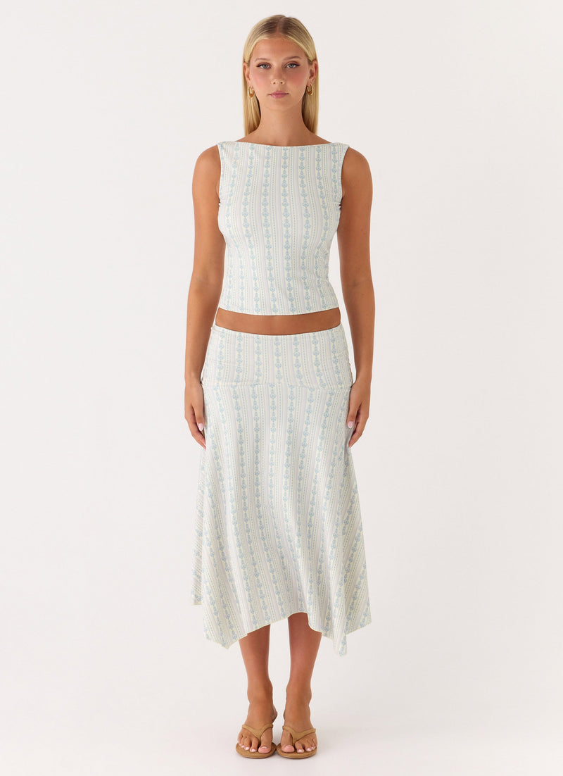 Katta Midi Skirt - Vintage Stripe