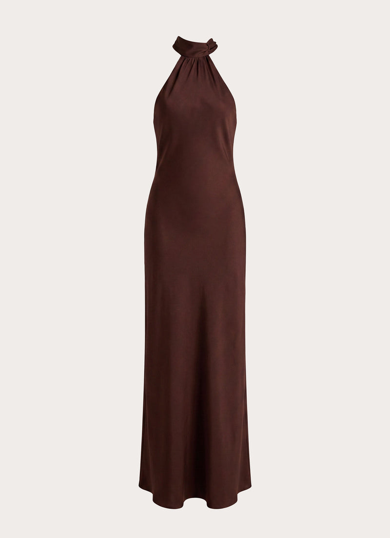 Keena Scarf Maxi Dress - Chocolate