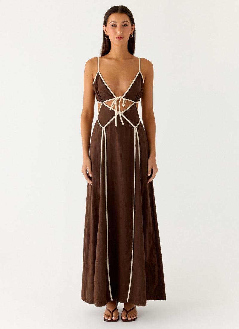 Kerli Maxi Dress - Cool Chocolate