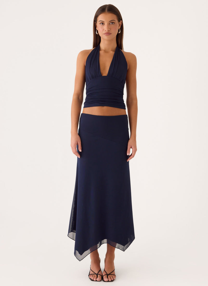 Kerrie Halter Top - Dark Navy