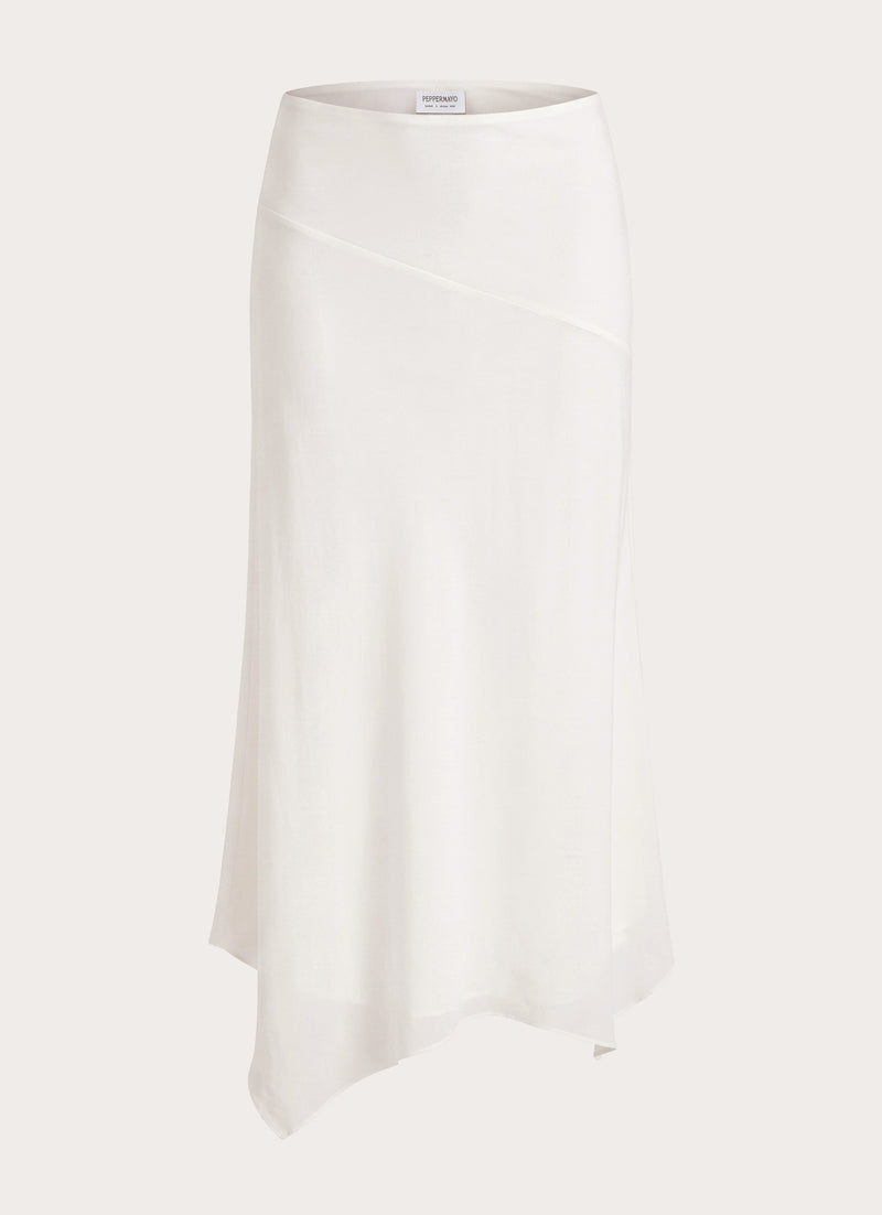 Kerrie Hanky Midi Skirt - White