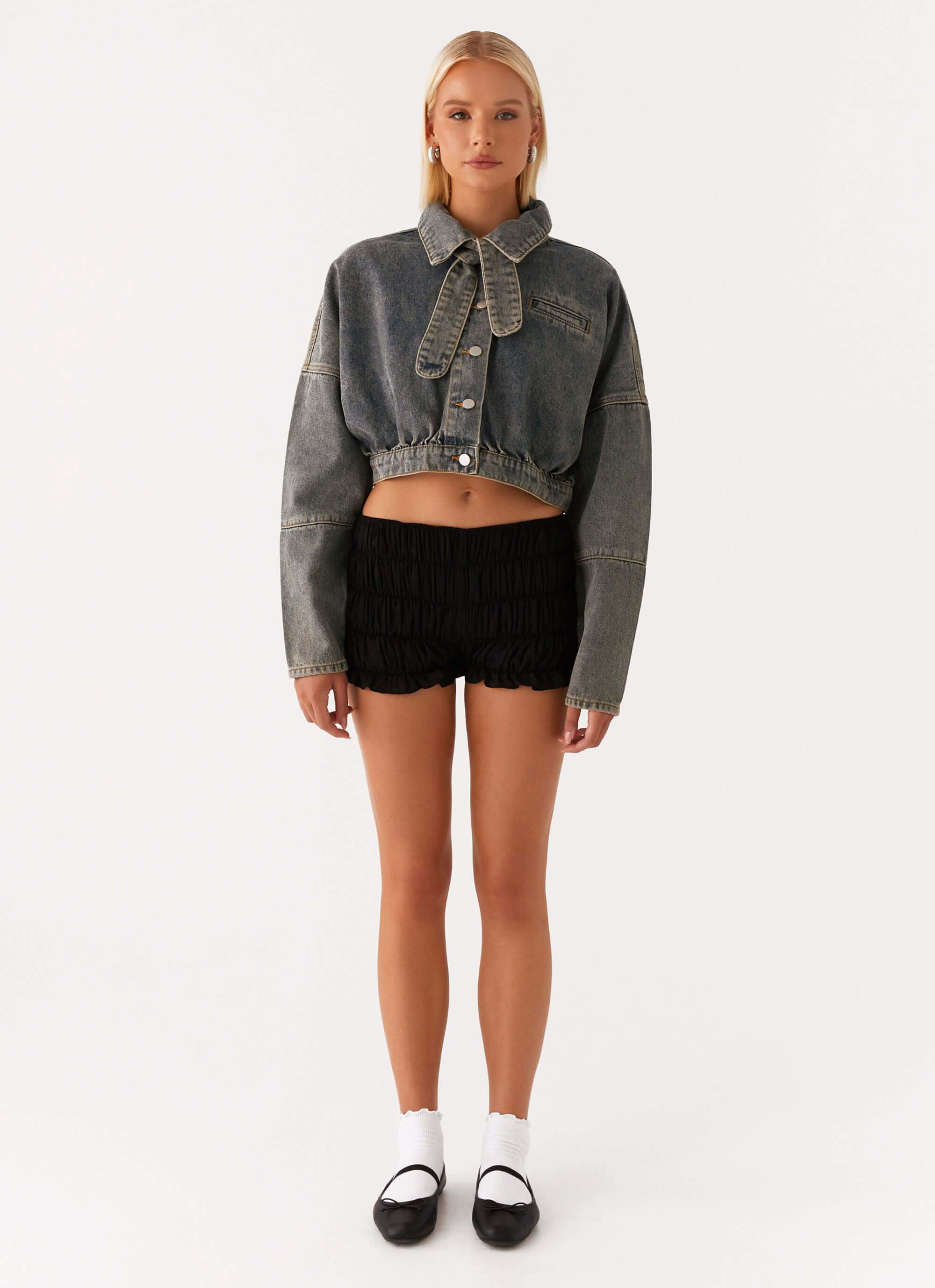 Vintage wash denim jacket discount