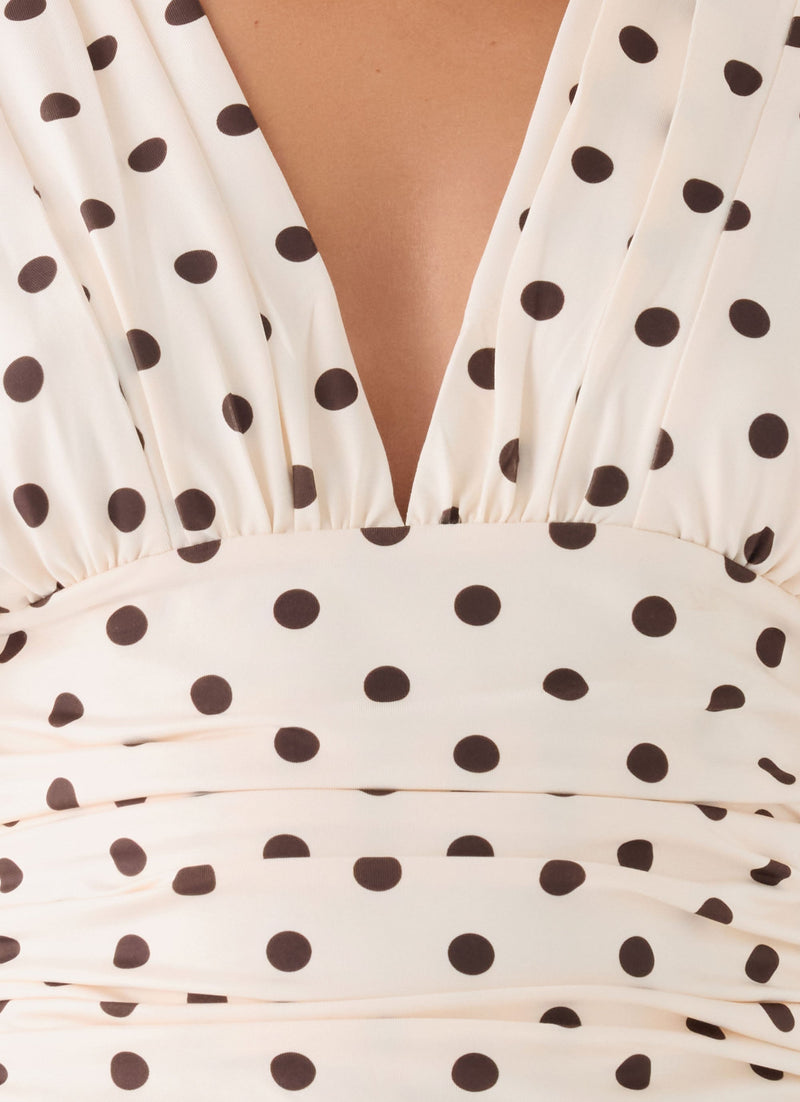 Lorelei Top - Cream Polka Dot