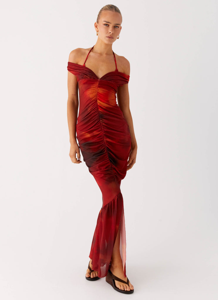 Love Me Not Maxi Dress - Scarlet Blur