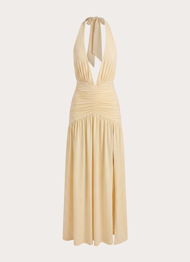 Makena Halter Maxi Dress - Yellow