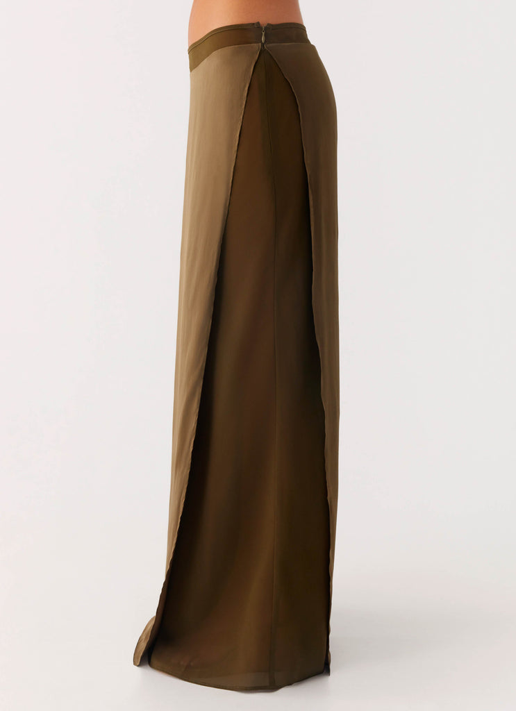 Mavie Maxi Skirt - Khaki