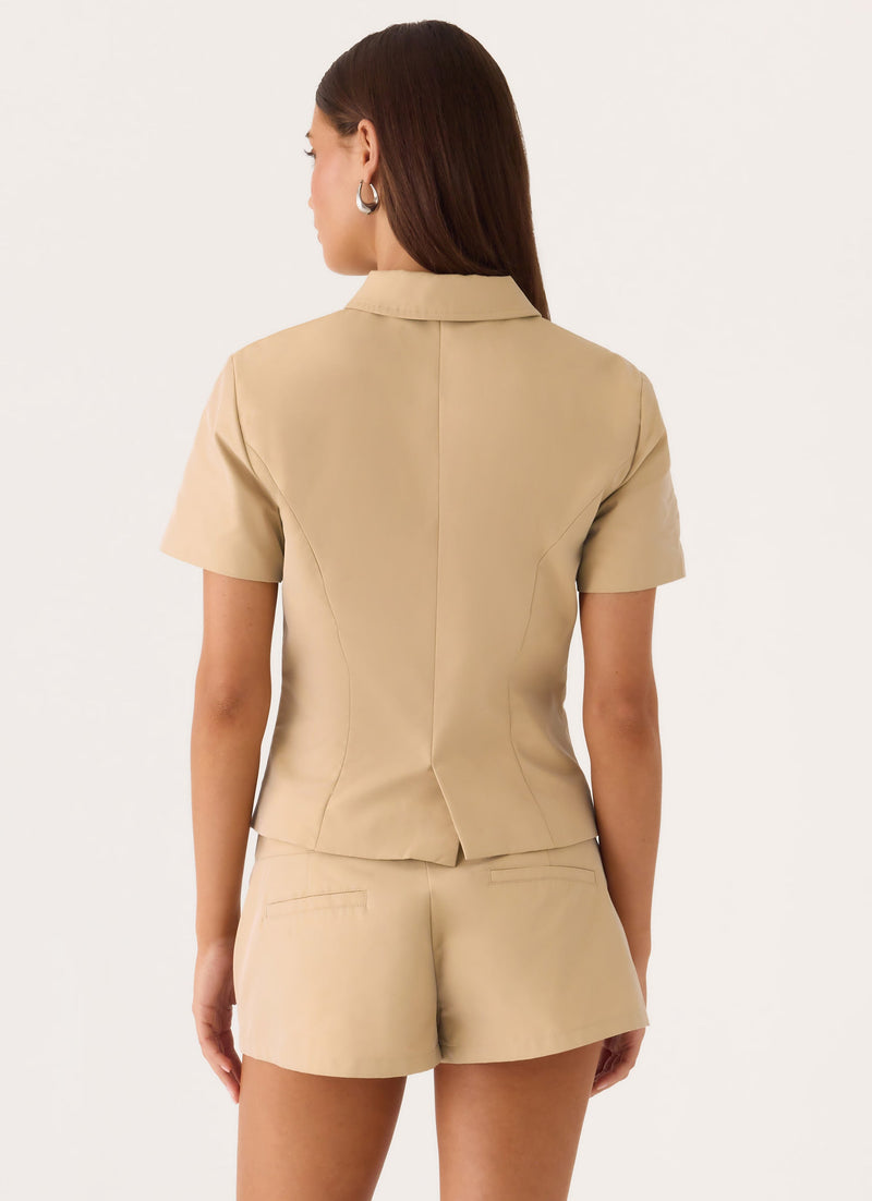 Minna Trench Top - Camel