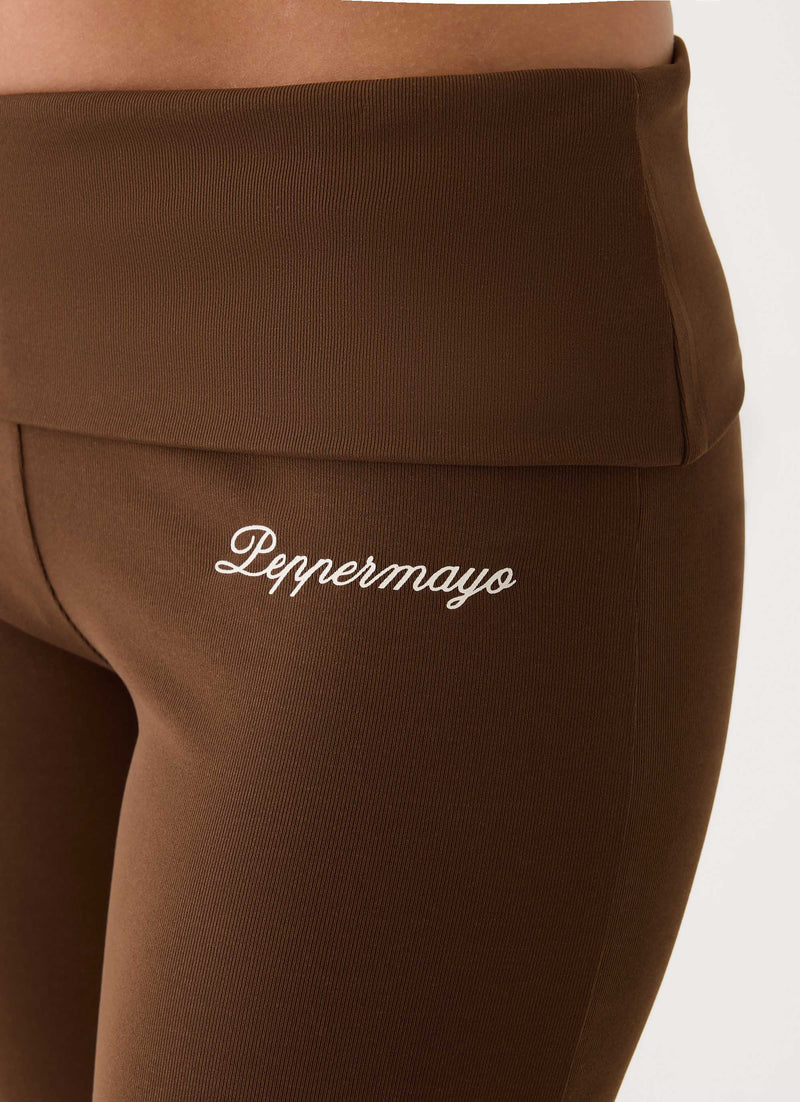 Muse Roll Waist Pants - Chocolate