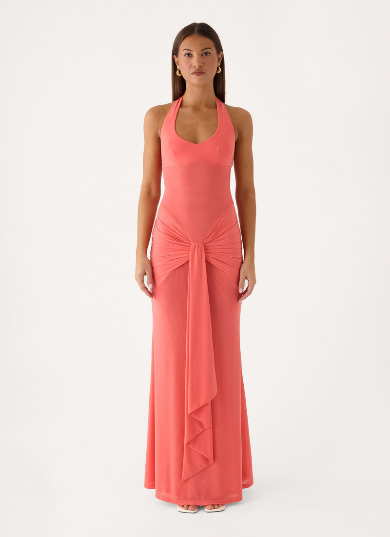 Myrhee Maxi Dress - Coral
