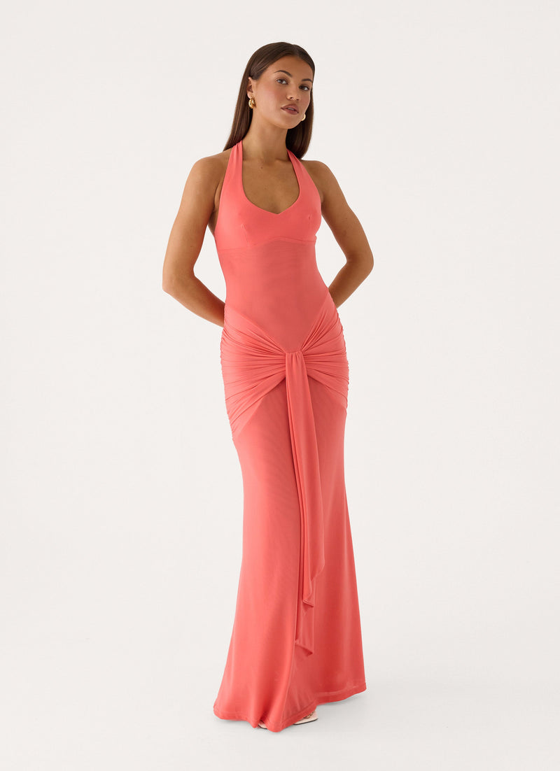 Myrhee Maxi Dress - Coral
