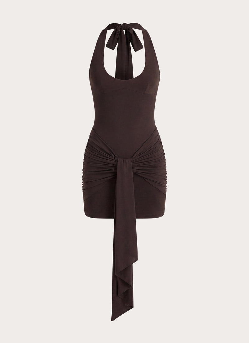 Myrhee Mini Dress - Chocolate