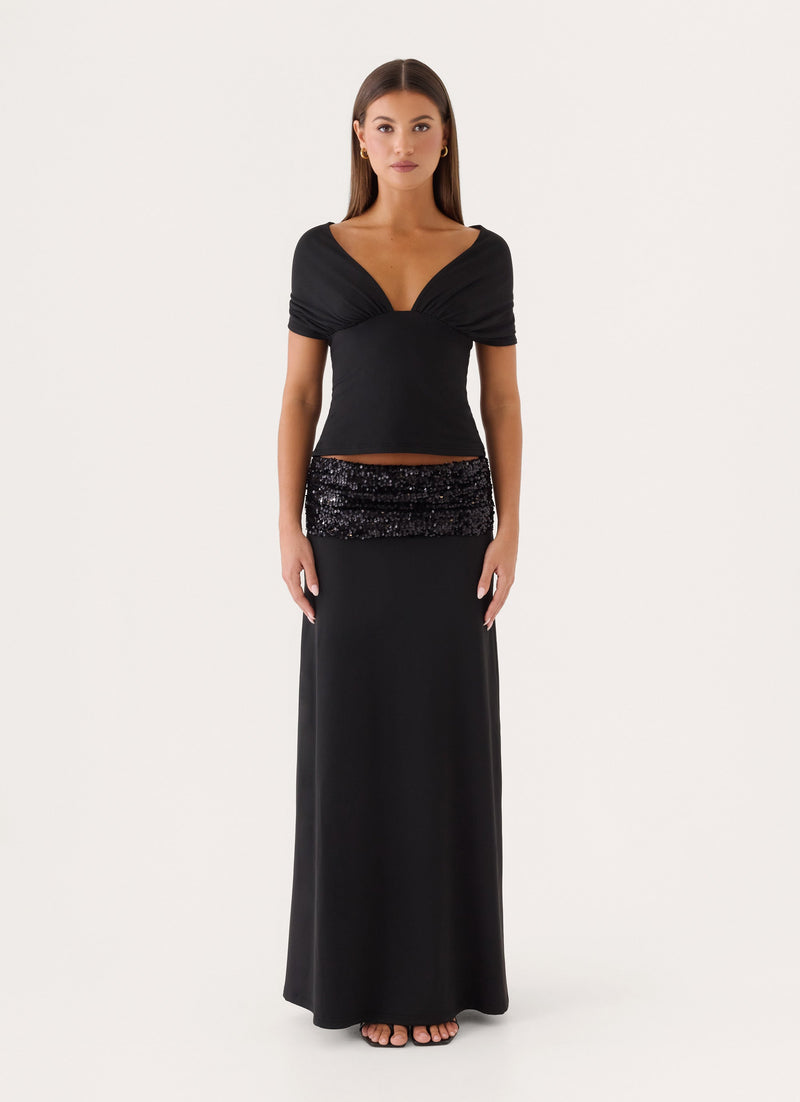 Nakeela Off Shoulder Top - Black