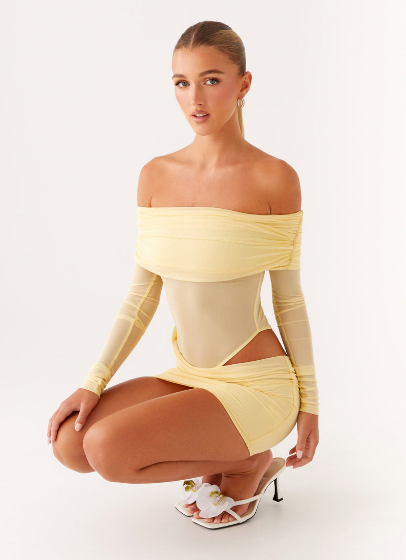No Doubt Mini Dress - Yellow