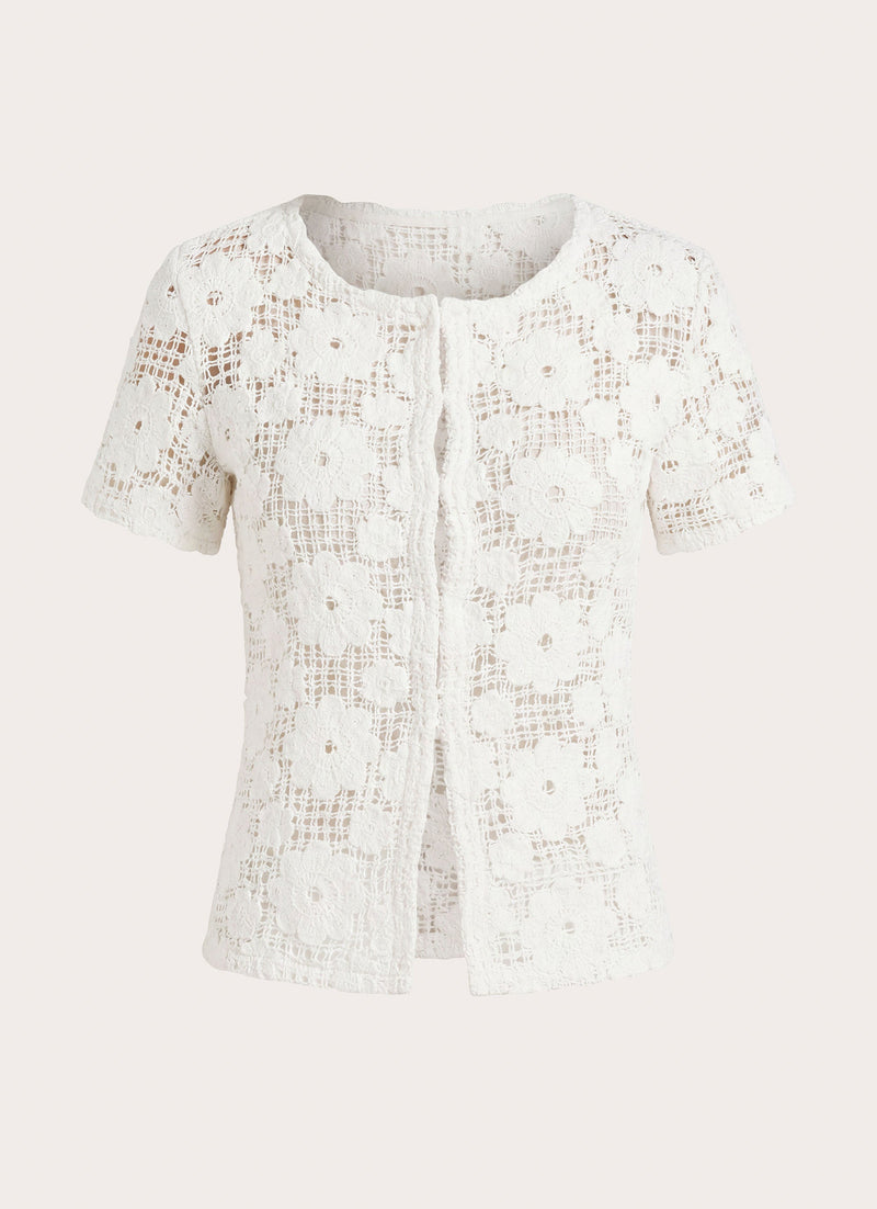 Nyxie Crochet Top - White