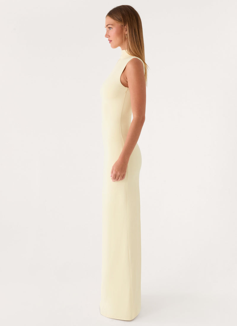 On My Time Maxi Dress - Baby Yellow