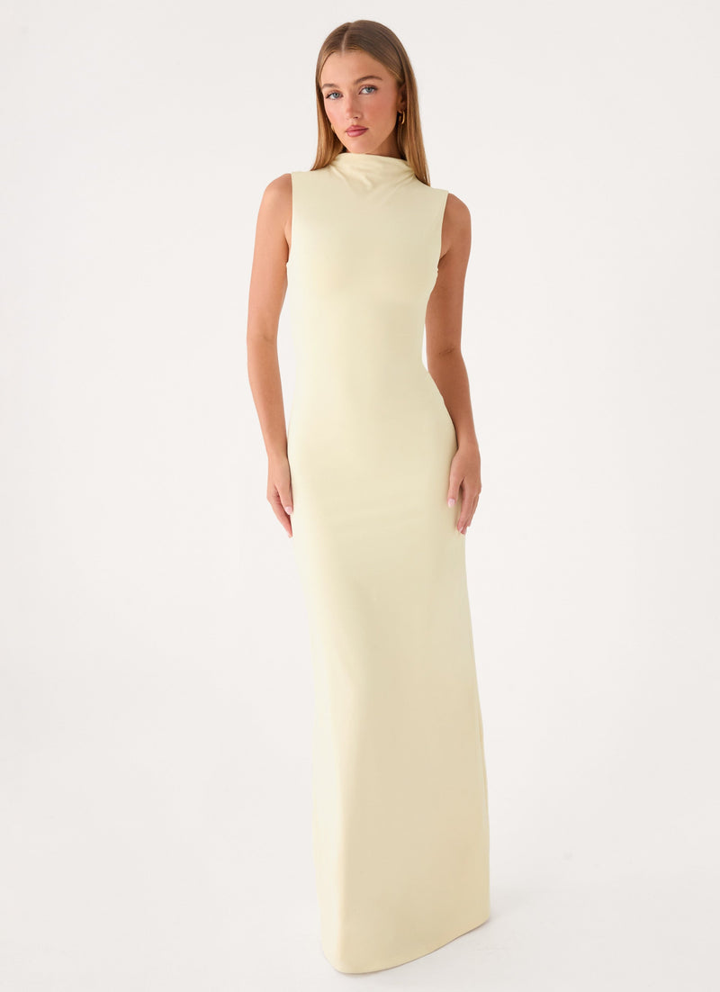 On My Time Maxi Dress - Baby Yellow