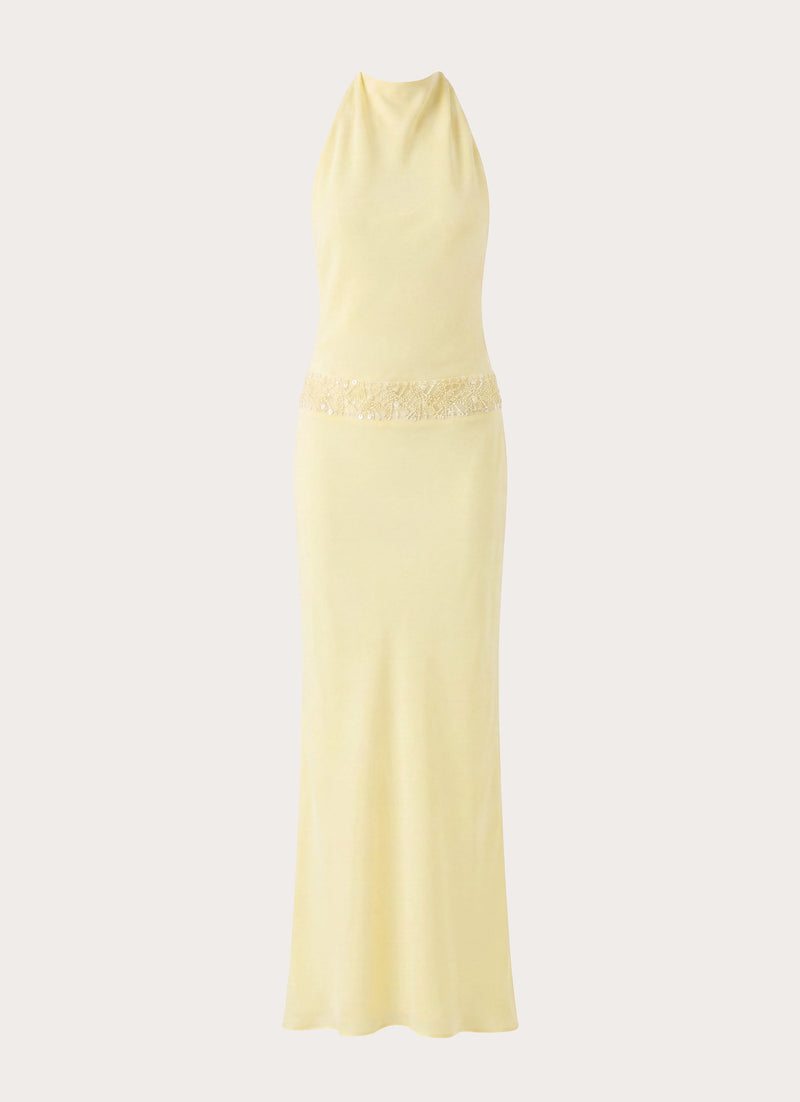 Oria Halter Maxi Dress - Yellow