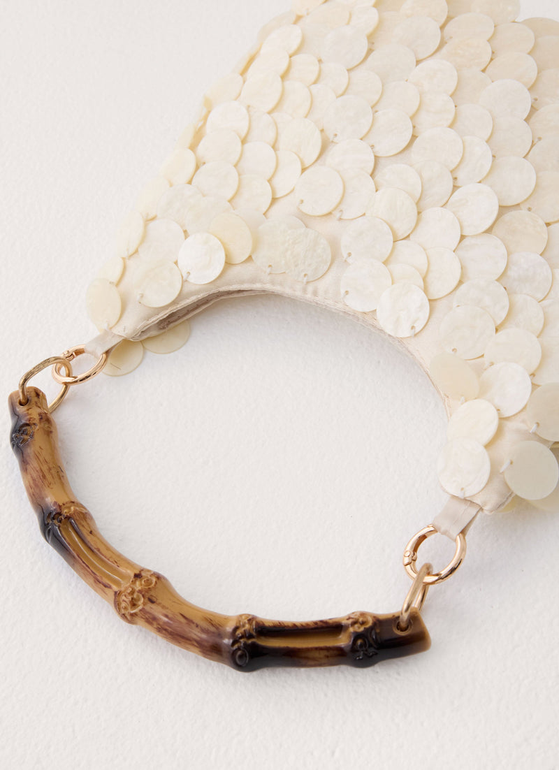 Palm Springs Shimmer Handbag - Cream