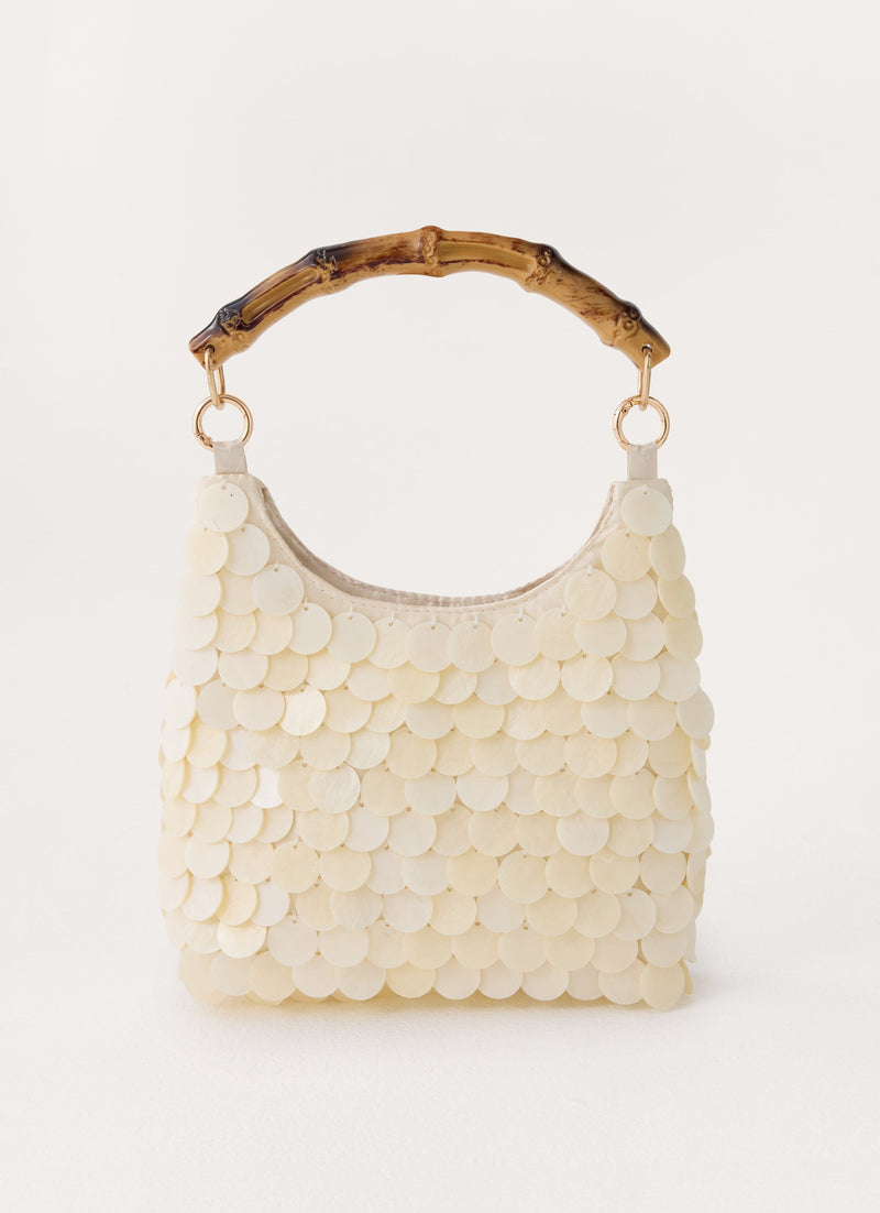 Palm Springs Shimmer Handbag - Cream