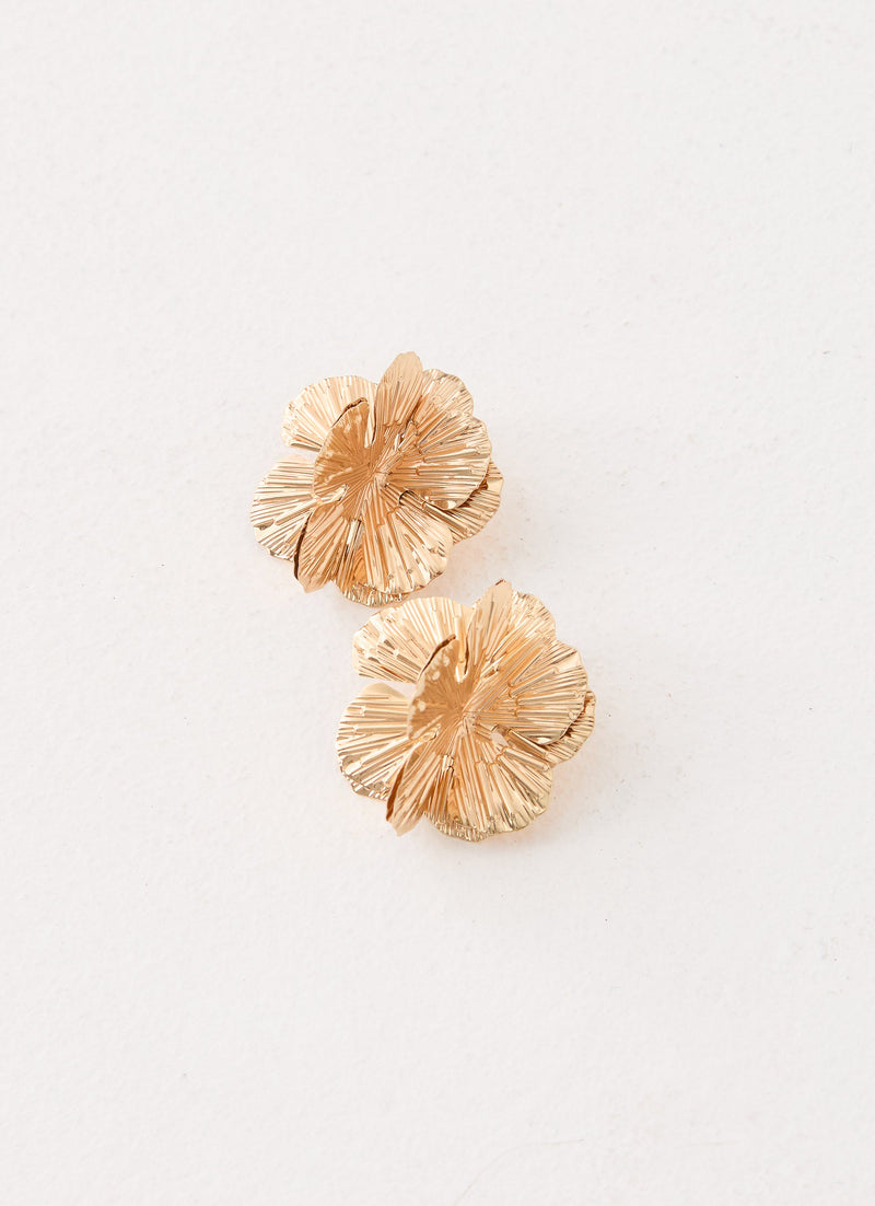 Peachy Dream Earrings - Gold