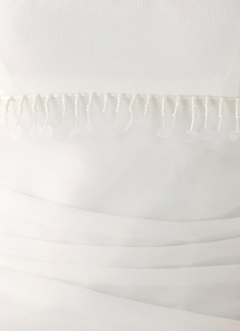 Perfect Celebrity Beaded Top - White
